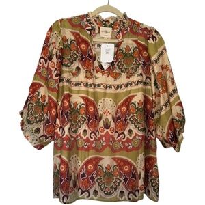 NWT Umgee Multi-color Bohemian Blouse